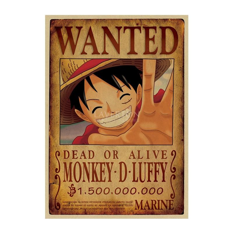 Poster One Piece Wanted Monkey D. Luffy